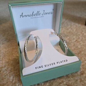 Annabell Jones' Fine Silver Plated Hoop Earrings - New
